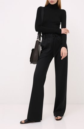 Женские шерстяные брюки TOM FORD черного цвета по цене 95300 руб., арт. PAW327-FAX733 | Фото 2 Женские шерстяные брюки TOM FORD черного цвета, арт. PAW327-FAX733 | Фото 2