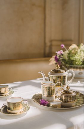 Мужского кофейная чашка с блюдцем eventail vert BERNARDAUD зеленого цвета по цене 41700 руб., арт. 1848/79 | Фото 3 Мужского кофейная чашка с блюдцем eventail vert BERNARDAUD зеленого цвета, арт. 1848/79 | Фото 3