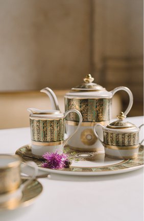 Кофейник eventail vert BERNARDAUD зеленого цвета по цене 135500 руб., арт. 1848/34 | Фото 2 Кофейник eventail vert BERNARDAUD зеленого цвета, арт. 1848/34 | Фото 2