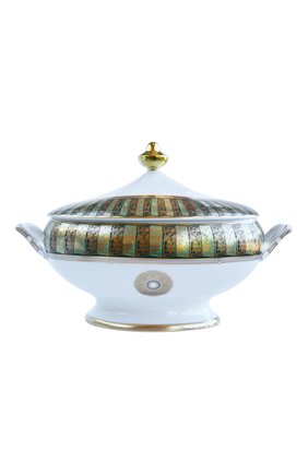 Супница eventail vert BERNARDAUD зеленого цвета по цене 479500 руб., арт. 1848/147 | Фото 1 Супница eventail vert BERNARDAUD зеленого цвета, арт. 1848/147 | Фото 1 (Интерьер_коллекция: Eventail Vert; Ограничения доставки: fragile-2)