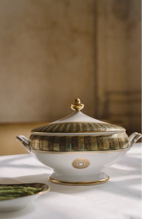 Супница eventail vert BERNARDAUD зеленого цвета по цене 479500 руб., арт. 1848/147 | Фото 2 Супница eventail vert BERNARDAUD зеленого цвета, арт. 1848/147 | Фото 2 (Интерьер_коллекция: Eventail Vert; Ограничения доставки: fragile-2)