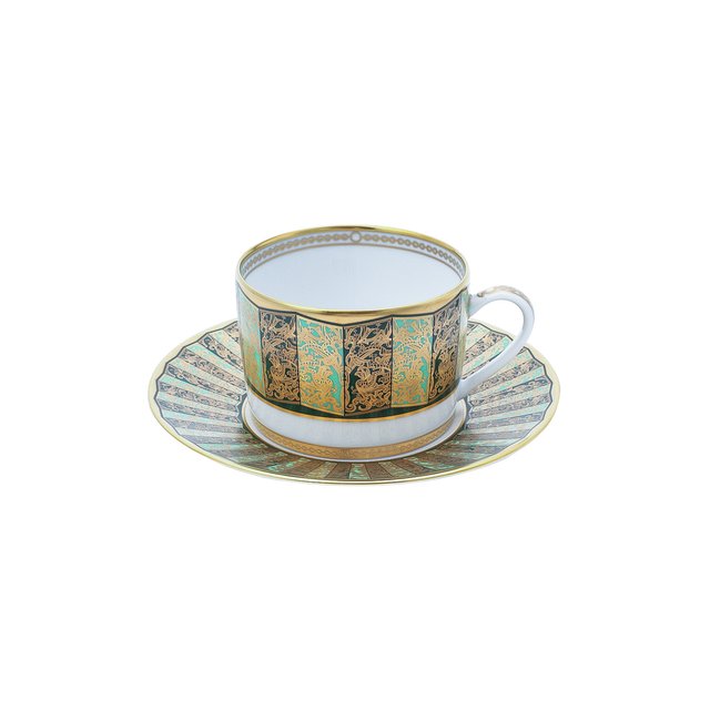 фото Чайная чашка с блюдцем eventail vert bernardaud