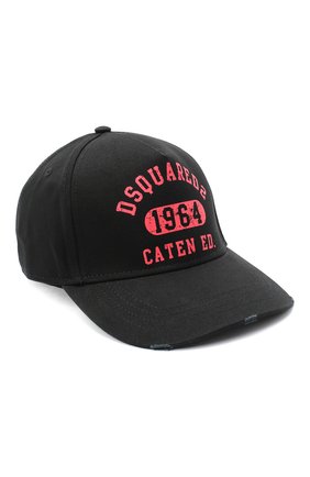 Мужской хлопковая бейсболка DSQUARED2 черного цвета по цене 10550 руб., арт. BCM0334 05C00001 | Фото 1 Мужской хлопковая бейсболка DSQUARED2 черного цвета, арт. BCM0334 05C00001 | Фото 1