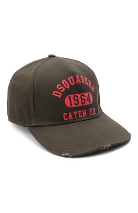 Мужской хлопковая бейсболка DSQUARED2 хаки цвета по цене 10550 руб., арт. BCM0334 05C00001 | Фото 1 Мужской хлопковая бейсболка DSQUARED2 хаки цвета, арт. BCM0334 05C00001 | Фото 1