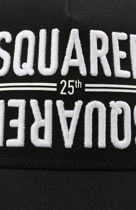 Мужской хлопковая бейсболка DSQUARED2 черного цвета по цене 12100 руб., арт. BCM0340 05C00001 | Фото 3 Мужской хлопковая бейсболка DSQUARED2 черного цвета, арт. BCM0340 05C00001 | Фото 3