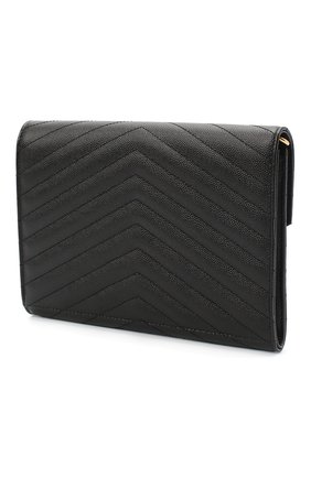 Женские кожаный кошелек SAINT LAURENT черного цвета по цене 52550 руб., арт. 617662/B0W01 | Фото 2 Женские кожаный кошелек SAINT LAURENT черного цвета, арт. 617662/B0W01 | Фото 2