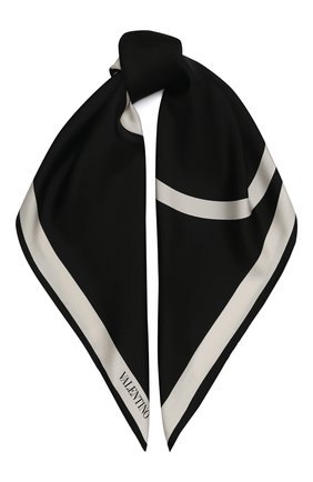 Женский шелковый платок valentino garavani VALENTINO черного цвета по цене 32700 руб., арт. UW2EI114/QZW | Фото 1 Женский шелковый платок valentino garavani VALENTINO черного цвета, арт. UW2EI114/QZW | Фото 1