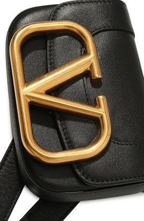 Женская поясная сумка supervee VALENTINO черного цвета, арт. UW2T0U41/ZXL | Фото 2 (Материал: Натуральная кожа; Ремень/цепочка: На ремешке; Размер: mini; Стили: Классический)
