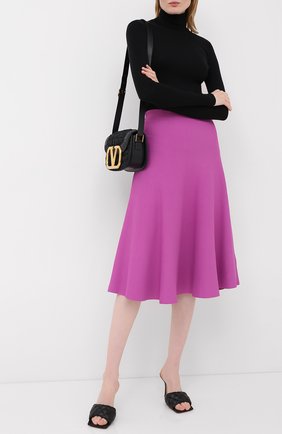 Женская юбка из вискозы VALENTINO фиолетового цвета по цене 117000 руб., арт. UB3KG01N5MN | Фото 2 Женская юбка из вискозы VALENTINO фиолетового цвета, арт. UB3KG01N5MN | Фото 2