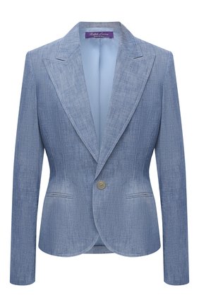 Женский хлопковый жакет RALPH LAUREN синего цвета по цене 169500 руб., арт. 290812687 | Фото 1 Женский хлопковый жакет RALPH LAUREN синего цвета, арт. 290812687 | Фото 1