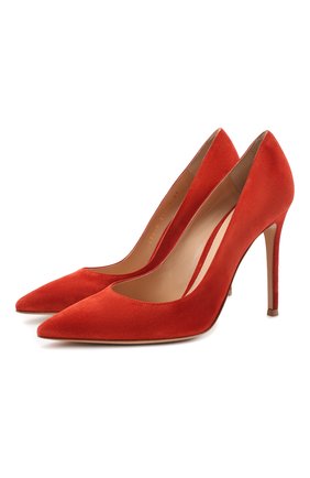 Женская замшевые туфли gianvito 105 GIANVITO ROSSI красного цвета по цене 49450 руб., арт. G28470.15RIC.CAMINDX | Фото 1 Женская замшевые туфли gianvito 105 GIANVITO ROSSI красного цвета, арт. G28470.15RIC.CAMINDX | Фото 1