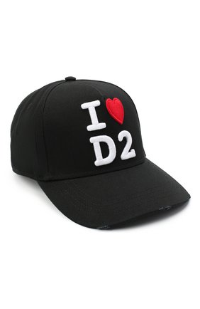 Женская хлопковая бейсболка DSQUARED2 черного цвета по цене 10300 руб., арт. BCW0017 05C00001 | Фото 1 Женская хлопковая бейсболка DSQUARED2 черного цвета, арт. BCW0017 05C00001 | Фото 1