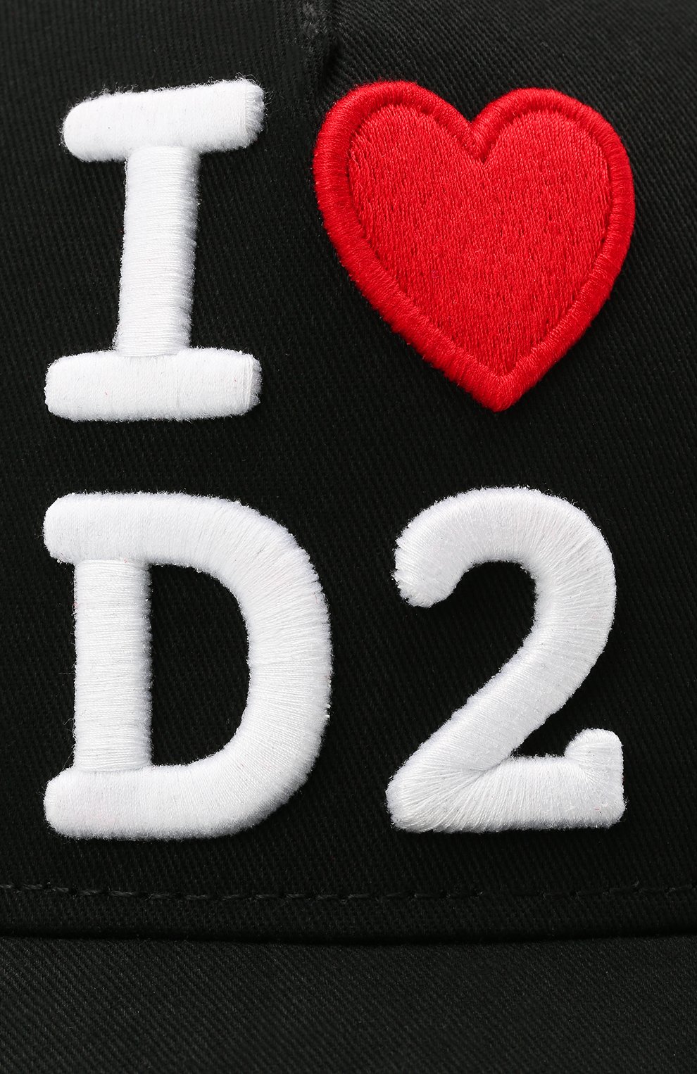 Женская хлопковая бейсболка DSQUARED2 черного цвета по цене 10300 руб., арт. BCW0017 05C00001 | Фото 3 Женская хлопковая бейсболка DSQUARED2 черного цвета, арт. BCW0017 05C00001 | Фото 3