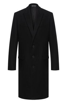 Мужской шерстяное пальто PALM ANGELS черного цвета по цене 85700 руб., арт. PMEA083E20FAB0011001 | Фото 1 Мужской шерстяное пальто PALM ANGELS черного цвета, арт. PMEA083E20FAB0011001 | Фото 1