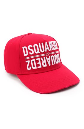 Мужской хлопковая бейсболка DSQUARED2 красного цвета по цене 11000 руб., арт. BCM0340 05C00001 | Фото 1 Мужской хлопковая бейсболка DSQUARED2 красного цвета, арт. BCM0340 05C00001 | Фото 1