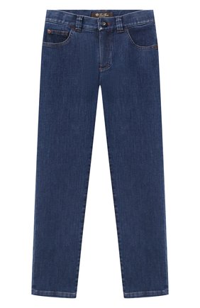 Детские джинсы LORO PIANA синего цвета по цене 23700 руб., арт. FAL2584 | Фото 1 Детские джинсы LORO PIANA синего цвета, арт. FAL2584 | Фото 1