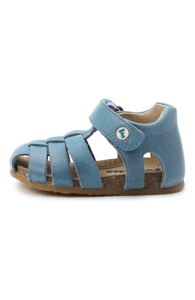 Детские кожаные сандалии FALCOTTO синего цвета, арт. 0011500736/01 | Фото 2 (Материал внутренний: Натуральная кожа; Материал внешний: Кожа; Региональные ограничения белый список (Axapta Mercury): RU)