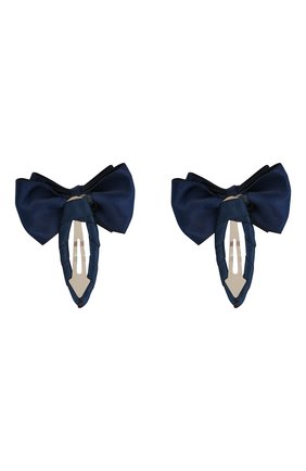 Детская комплект из двух заколок twin bow JUNEFEE синего цвета по цене 700 руб., арт. 3737 | Фото 2 Детская комплект из двух заколок twin bow JUNEFEE синего цвета, арт. 3737 | Фото 2