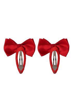 Детская комплект из двух заколок twin bow JUNEFEE красного цвета по цене 700 руб., арт. 5739 | Фото 2 Детская комплект из двух заколок twin bow JUNEFEE красного цвета, арт. 5739 | Фото 2