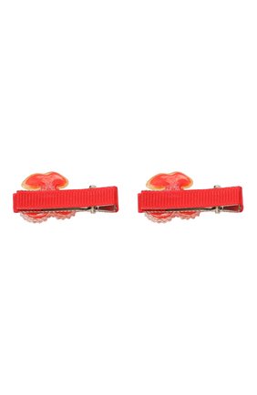 Детская комплект из 2-х заколок shiny cherry JUNEFEE красного цвета по цене 950 руб., арт. 5192 | Фото 2 Детская комплект из 2-х заколок shiny cherry JUNEFEE красного цвета, арт. 5192 | Фото 2