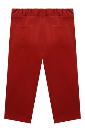Детские хлопковые брюки LORO PIANA красного цвета по цене 24950 руб., арт. FAL3473 | Фото 2 Детские хлопковые брюки LORO PIANA красного цвета, арт. FAL3473 | Фото 2
