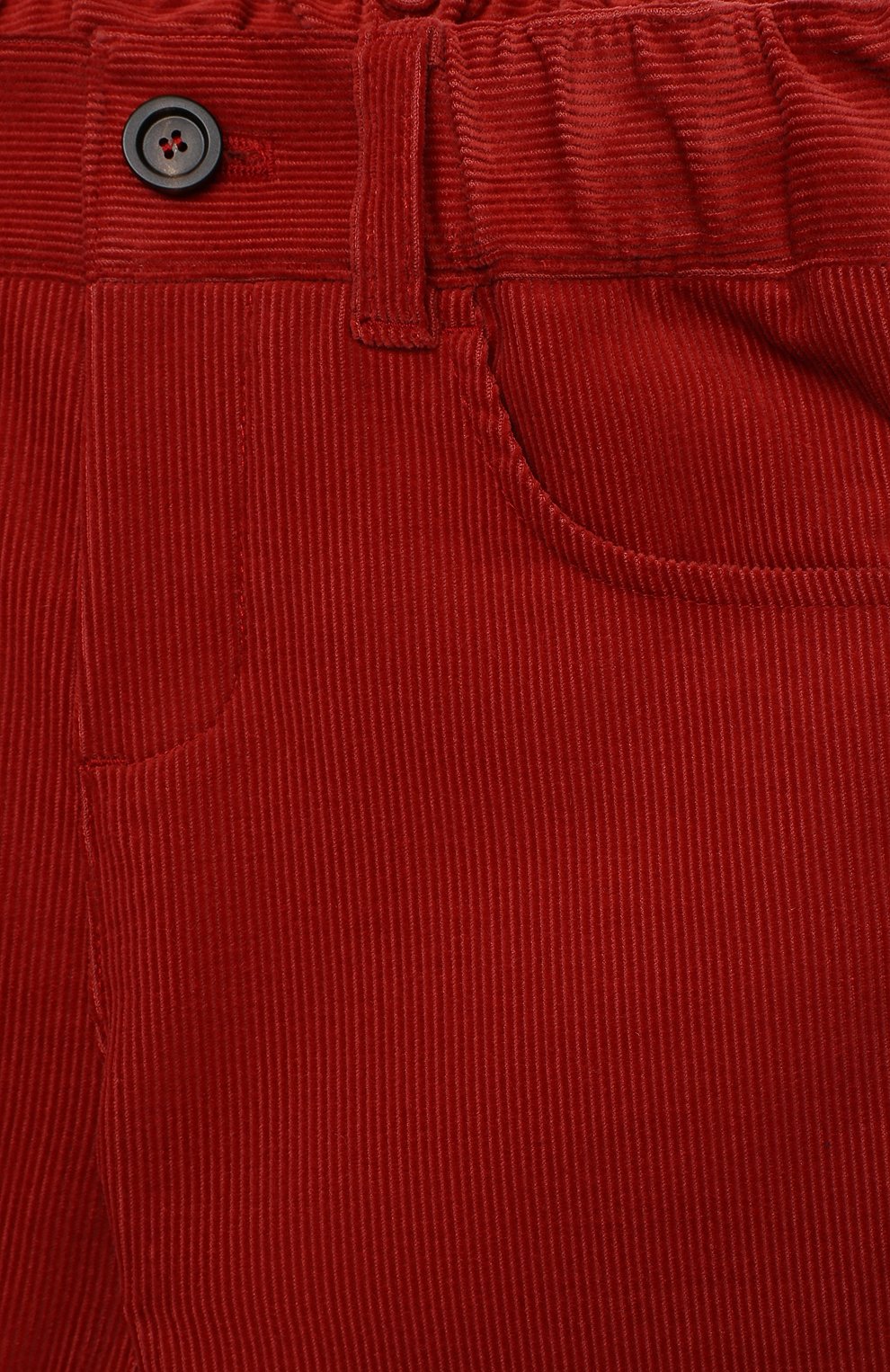 Детские хлопковые брюки LORO PIANA красного цвета по цене 24950 руб., арт. FAL3473 | Фото 3 Детские хлопковые брюки LORO PIANA красного цвета, арт. FAL3473 | Фото 3