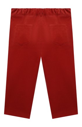 Детские хлопковые брюки LORO PIANA красного цвета, арт. FAL3473 | Фото 2 (Региональные ограничения белый список (Axapta Mercury): RU; Кросс-КТ НВ: Брюки; Ростовка одежда: 18 мес | 86 см)