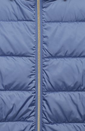 Детское пуховое пальто HERNO голубого цвета, арт. PI0091G/12170/4A-8A | Фото 3 (Кросс-КТ: Сезон: зима; Девочки Кросс-КТ: Пуховик-верхняя одежда; Рукава: Длинные; Материал внешний: Синтетический материал; Материал подклада: Синтетический материал; Длина (верхняя одежда): Длинные; Материал утеплителя: Пух и перо; Ростовка одежда: 8 лет | 128 см)