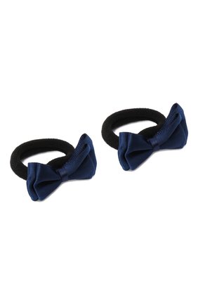 Детская комплект из двух резинок twin bow JUNEFEE синего цвета по цене 700 руб., арт. 6572 | Фото 2 Детская комплект из двух резинок twin bow JUNEFEE синего цвета, арт. 6572 | Фото 2