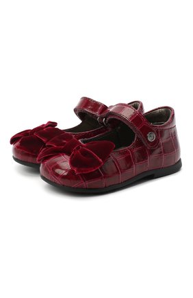 Детские кожаные туфли NATURINO бордового цвета по цене 9240 руб., арт. 0012015452/03/27-30 | Фото 1 Детские кожаные туфли NATURINO бордового цвета, арт. 0012015452/03/27-30 | Фото 1