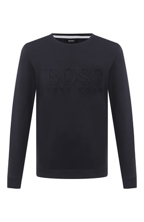Мужской хлопковый свитшот BOSS темно-синего цвета по цене 9600 руб., арт. 50431086 | Фото 1 Мужской хлопковый свитшот BOSS темно-синего цвета, арт. 50431086 | Фото 1