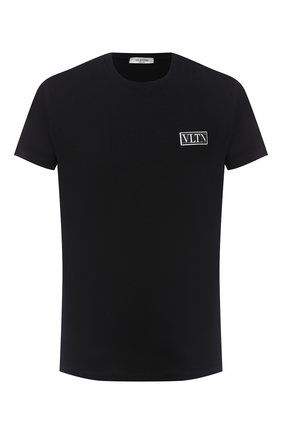 Мужская хлопковая футболка VALENTINO черного цвета по цене 33850 руб., арт. UV3MG08G6LC | Фото 1 Мужская хлопковая футболка VALENTINO черного цвета, арт. UV3MG08G6LC | Фото 1