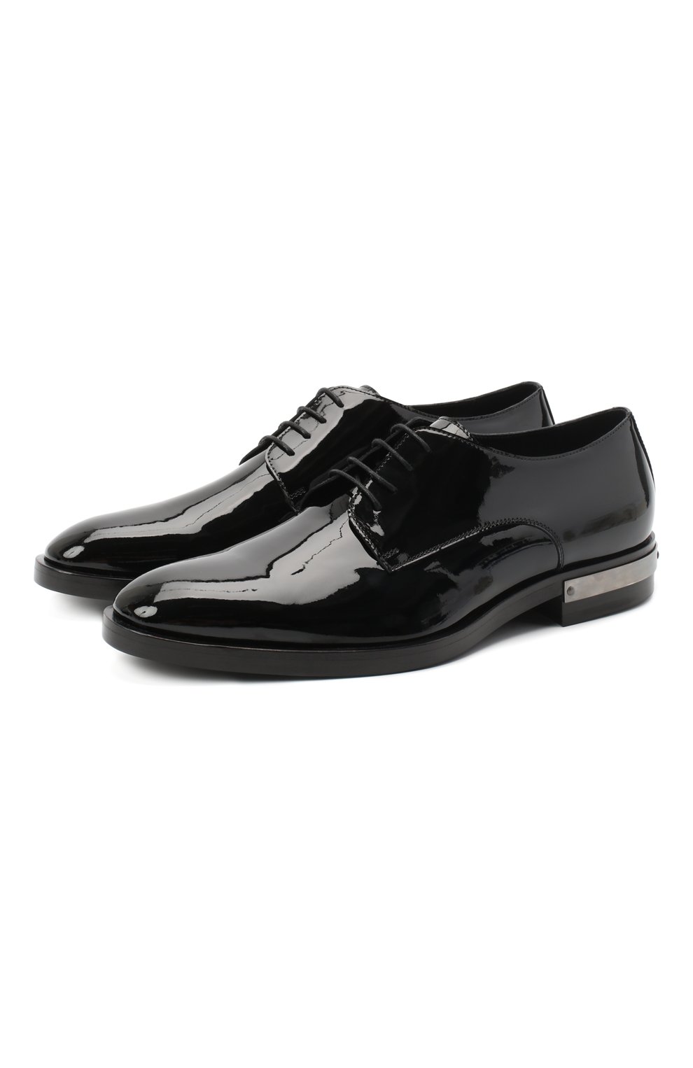 Мужские кожаные дерби BALMAIN черного цвета, арт. UM1C185/LVRE | Фото 1 (Материал внешний: Кожа; Материал внутренний: Натуральная кожа; Стили: Классический; Длина стельки: 31,3, 26,5, 28; Мужское Кросс-КТ: Вечерняя обувь; высота каблука: 2,8; ширина носка стельки: 9)