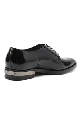 Мужские кожаные дерби BALMAIN черного цвета, арт. UM1C185/LVRE | Фото 4 (Материал внешний: Кожа; Материал внутренний: Натуральная кожа; Стили: Классический; Длина стельки: 31,3, 26,5, 28; Мужское Кросс-КТ: Вечерняя обувь; высота каблука: 2,8; ширина носка стельки: 9)