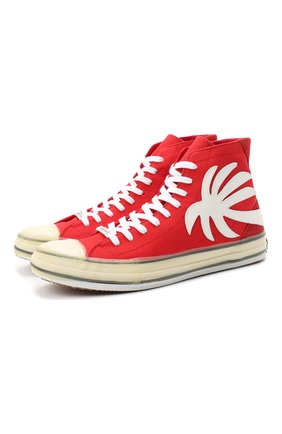 Мужские текстильные кеды PALM ANGELS красного цвета по цене 23750 руб., арт. PMIA048E20FAB0012501 | Фото 1 Мужские текстильные кеды PALM ANGELS красного цвета, арт. PMIA048E20FAB0012501 | Фото 1