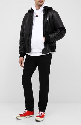 Мужские текстильные кеды PALM ANGELS красного цвета по цене 23750 руб., арт. PMIA048E20FAB0012501 | Фото 2 Мужские текстильные кеды PALM ANGELS красного цвета, арт. PMIA048E20FAB0012501 | Фото 2