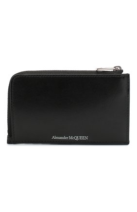 Мужской кожаный кошелек для монет ALEXANDER MCQUEEN черного цвета, арт. 600390/1XI0Y | Фото 1