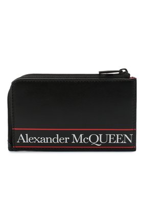 Мужской кожаный кошелек для монет ALEXANDER MCQUEEN черного цвета, арт. 600390/1SJ8B | Фото 1