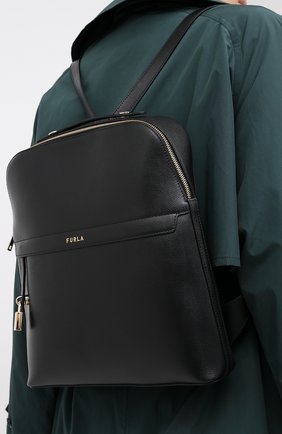 Женский рюкзак piper FURLA черного цвета по цене 37950 руб., арт. BAHZFPI/ARE000 | Фото 2 Женский рюкзак piper FURLA черного цвета, арт. BAHZFPI/ARE000 | Фото 2