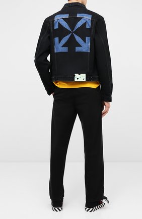 Мужская джинсовая куртка OFF-WHITE черного цвета по цене 65950 руб., арт. 0MYE054E20DEN0031049 | Фото 2 Мужская джинсовая куртка OFF-WHITE черного цвета, арт. 0MYE054E20DEN0031049 | Фото 2