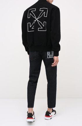Мужской шерстяной бомбер OFF-WHITE черного цвета по цене 99500 руб., арт. 0MEA224E20FAB0011001 | Фото 2 Мужской шерстяной бомбер OFF-WHITE черного цвета, арт. 0MEA224E20FAB0011001 | Фото 2