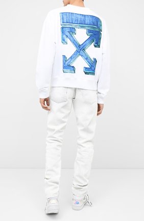 Мужской хлопковый свитшот OFF-WHITE белого цвета по цене 44200 руб., арт. 0MBA035E20FLE0020145 | Фото 2 Мужской хлопковый свитшот OFF-WHITE белого цвета, арт. 0MBA035E20FLE0020145 | Фото 2