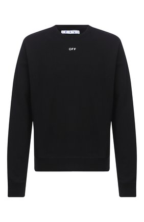 Мужской хлопковый свитшот OFF-WHITE черного цвета по цене 39100 руб., арт. 0MBA025E20FLE0031001 | Фото 1 Мужской хлопковый свитшот OFF-WHITE черного цвета, арт. 0MBA025E20FLE0031001 | Фото 1