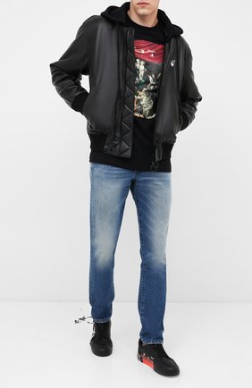 Мужская хлопковый лонгслив OFF-WHITE черного цвета по цене 26550 руб., арт. 0MAB001E20JER0051010 | Фото 2 Мужская хлопковый лонгслив OFF-WHITE черного цвета, арт. 0MAB001E20JER0051010 | Фото 2
