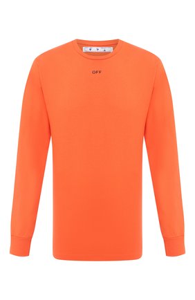 Мужская хлопковый лонгслив OFF-WHITE оранжевого цвета по цене 25350 руб., арт. 0MAB001E20JER0042010 | Фото 1 Мужская хлопковый лонгслив OFF-WHITE оранжевого цвета, арт. 0MAB001E20JER0042010 | Фото 1