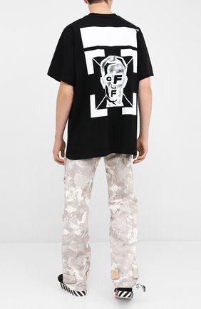 Мужская хлопковая футболка OFF-WHITE черного цвета по цене 24100 руб., арт. 0MAA038E20JER0091001 | Фото 2 Мужская хлопковая футболка OFF-WHITE черного цвета, арт. 0MAA038E20JER0091001 | Фото 2