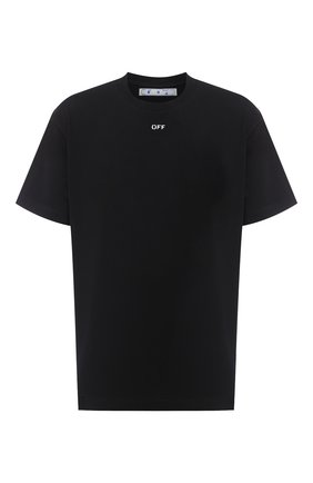 Мужская хлопковая футболка OFF-WHITE черного цвета по цене 24100 руб., арт. 0MAA038E20JER0031001 | Фото 1 Мужская хлопковая футболка OFF-WHITE черного цвета, арт. 0MAA038E20JER0031001 | Фото 1