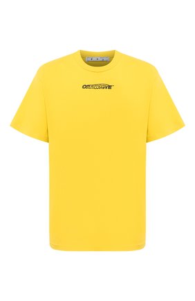 Мужская хлопковая футболка OFF-WHITE желтого цвета по цене 23050 руб., арт. 0MAA038E20JER0011810 | Фото 1 Мужская хлопковая футболка OFF-WHITE желтого цвета, арт. 0MAA038E20JER0011810 | Фото 1