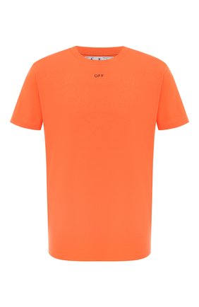 Мужская хлопковая футболка OFF-WHITE оранжевого цвета по цене 25150 руб., арт. 0MAA027E20JER0062010 | Фото 1 Мужская хлопковая футболка OFF-WHITE оранжевого цвета, арт. 0MAA027E20JER0062010 | Фото 1