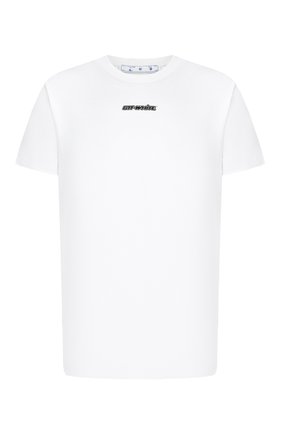 Мужская хлопковая футболка OFF-WHITE белого цвета по цене 24100 руб., арт. 0MAA027E20JER0050145 | Фото 1 Мужская хлопковая футболка OFF-WHITE белого цвета, арт. 0MAA027E20JER0050145 | Фото 1
